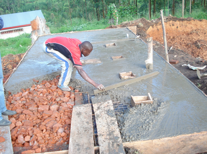 LAYING CEMENT SLAB